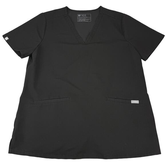FIGS Casma Three-Pocket Scrub Top Size Large Black - Picture 5 of 8